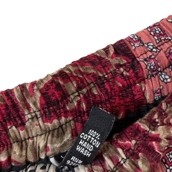 Sacred Threads Patchwork Ribbon Maxi Skirt One Size Elastic Waist Tie Lined Boho - Picture 10 of 16